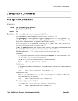 Configuration Commands File System Commands