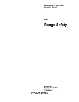 Da Pam 385-63 Range Safety