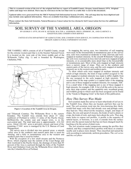 Soil Survey of the Yamhill Area, Oregon by George E