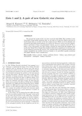 Gaia 1 and 2. a Pair of New Galactic Star Clusters