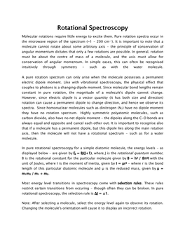 Rotational Spectroscopy