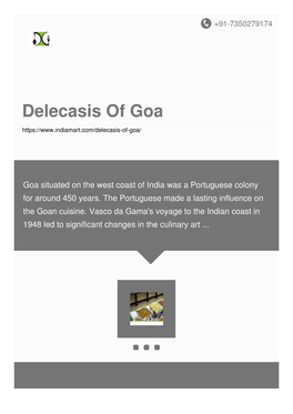 Delecasis of Goa