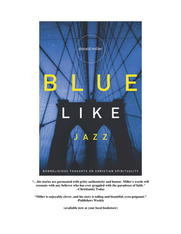 Blue Like Jazz Chapter 1