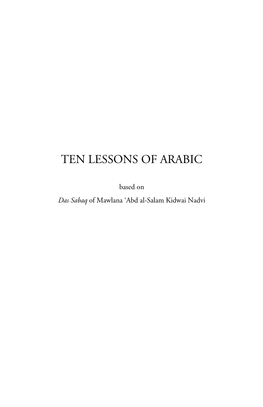 Ten Lessons of Arabic