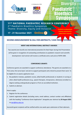 Second Announcement & Call for Abstracts / Case