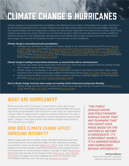 Climate Change & Hurricanes