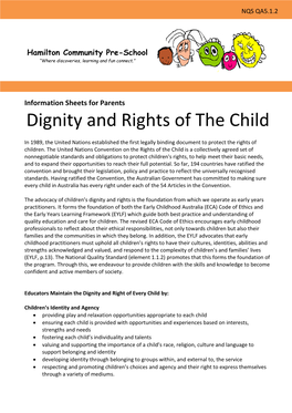 Dignity and Rights of the Child