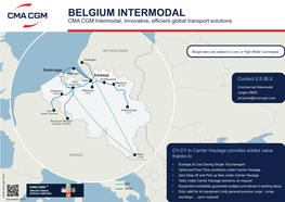 BELGIUM INTERMODAL CMA CGM Intermodal, Innovative, Efficient Global Transport Solutions