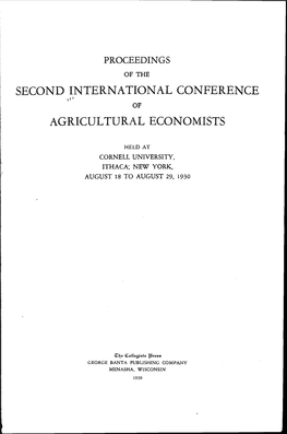 Second International Conference Agricultural