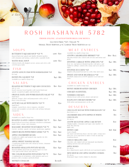 ATOTW Rosh Hashanah Menu