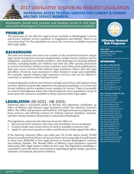 2017 Legislative Session Ag Request Legislation