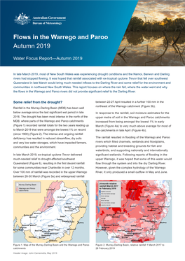 Flows in the Warrego and Paroo Autumn 2019