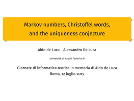 Markov Numbers, Christo El Words, and the Uniqueness Conjecture