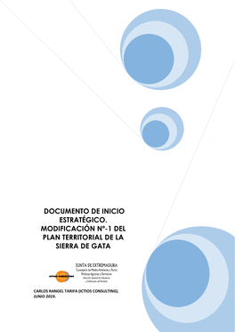 Documento De Inicio Estratégico. Modificación Nº-1 Del Plan Territorial De La Sierra De Gata