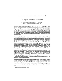 The Crystal Structure of Warditei