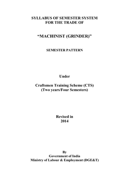 “Machinist (Grinder)”