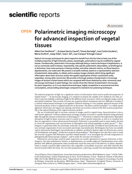 Polarimetric Imaging Microscopy for Advanced Inspection of Vegetal