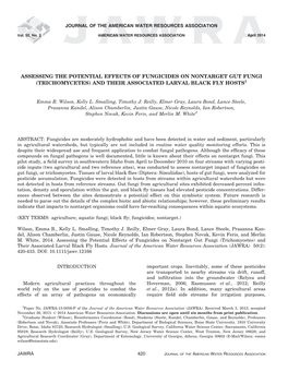 Assessing the Potential Effects of Fungicides on Nontarget Gut Fungi (Trichomycetes) and Their Associated Larval Black Fly Hosts1