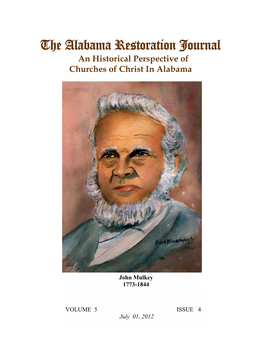 The Alabama Restoration Journal an Historical Perspective of Churches of Christ in Alabama