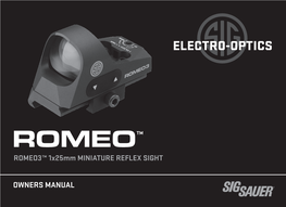 ROMEO™ ROMEO3™ 1X25mm MINIATURE REFLEX SIGHT