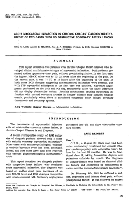 SUMMARY This Report Describes Two Patients with Chronic Chagas' Heart