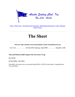 The Sheet-Club Newsletter | Membership Information | Links | Message Board | Email