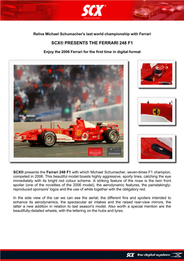 Scx® Presents the Ferrari 248 F1