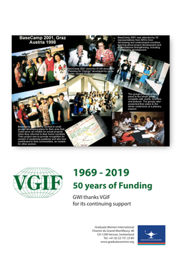 50 Years of Funding GWI Thanks VGIF for Its Continuing Support