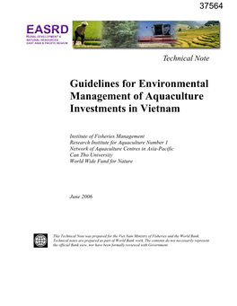 Guidelines for Environmental Management of Aquaculture