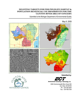 Delisting Targets for Fish/Wildlife Habitat & Population Beneficial Use Impairments for the Clinton River Area