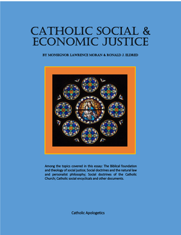 Catholic Social & Economic Justice