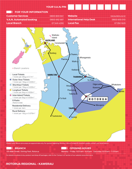 ROTORUA REGIONAL - KAWERAU Customers Can Check If an Address Is Considered Rural Or Residential by Using the ‘Address Checker’ Tool on Our Website