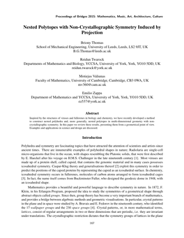 Nested Polytopes with Non-Crystallographic Symmetry Induced by Projection