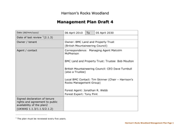 Harrisons Rocks Woodland Management Plan Draft 4D