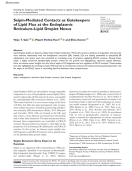 2515256420945820 Reticulum–Lipid Droplet Nexus Journals.Sagepub.Com/Home/Ctc