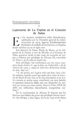 Pdf Leprosería De La Espina En El Concejo De Salas / El Duque De