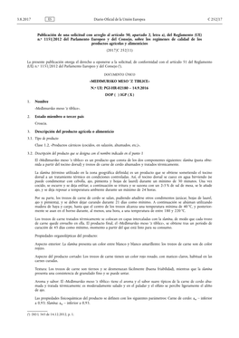 UE) N.O 1151/2012 Del Parlamento Europeo Y Del Consejo, Sobre Los Regímenes De Calidad De Los Productos Agrícolas Y Alimenticios (2017/C 252/11)