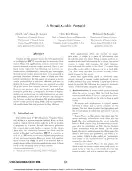 A Secure Cookie Protocol