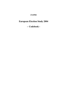 EES 2004 Codebook
