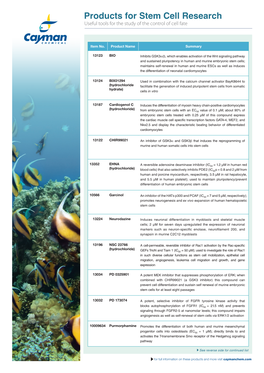 Stem Cell Research Useful Tools for the Study of the Control of Cell Fate MAR2011