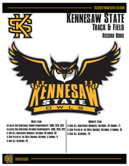 Ack and Field Kennesaw State Track and Field Record Books