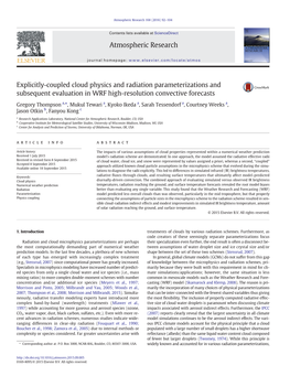 Explicitly-Coupled Cloud Physics and Radiation Parameterizations and Subsequent Evaluation in WRF High-Resolution Convective Forecasts