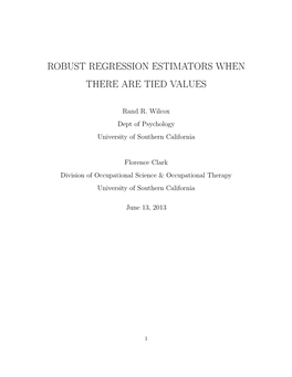 Robust Regression Estimators When There Are Tied Values