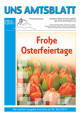 Die Nächste Ausgabe Erscheint Am 26. April 2013. 2 28