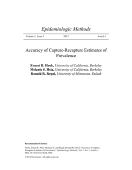 Accuracy of Capture-Recapture Estimates of Prevalence