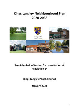 Kings Langley Neighbourhood Plan 2020-2038