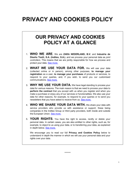 Privacy and Cookies Policy