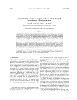 Large Intensity Changes in Tropical Cyclones: a Case Study of Supertyphoon Flo During TCM-90