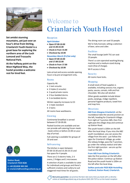 Crianlarich Youth Hostel