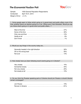 The Economist/Yougov Poll